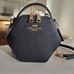 Coach hexagonal crossbody bag